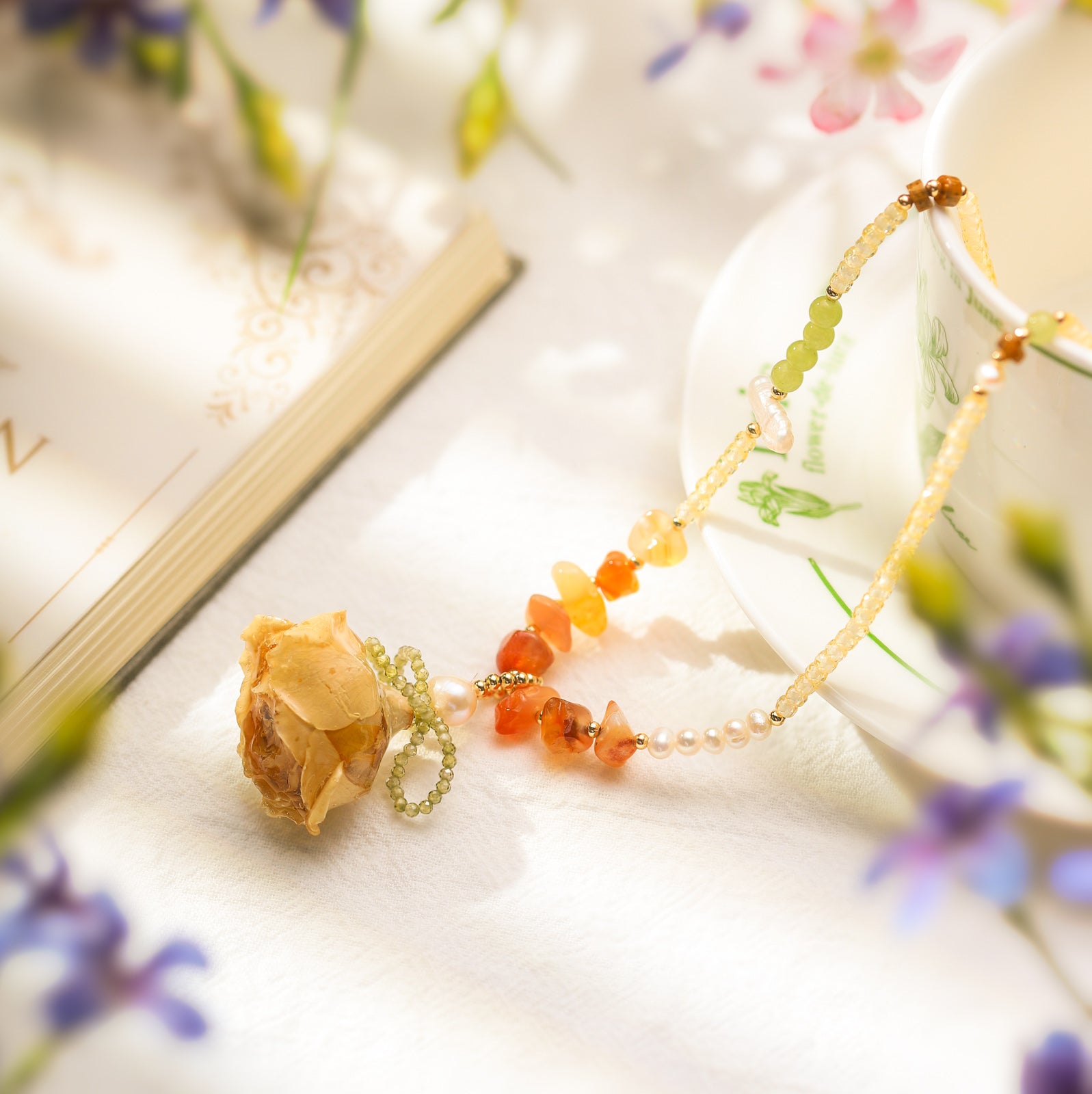 Dried Flower Necklace