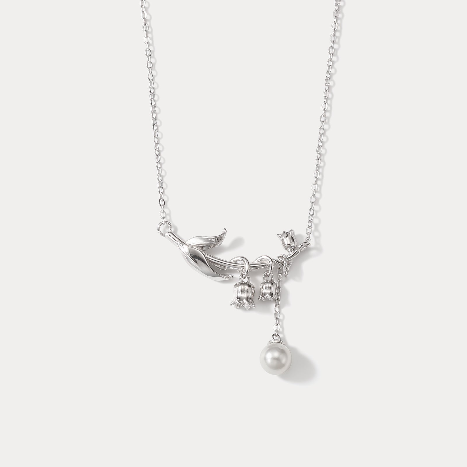 Selenichast Lily Of The Valley Silver Necklace