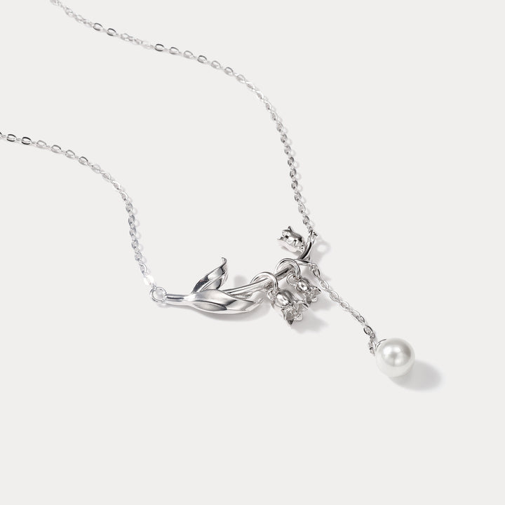 Lily Of The Valley Silver Dainty Necklace