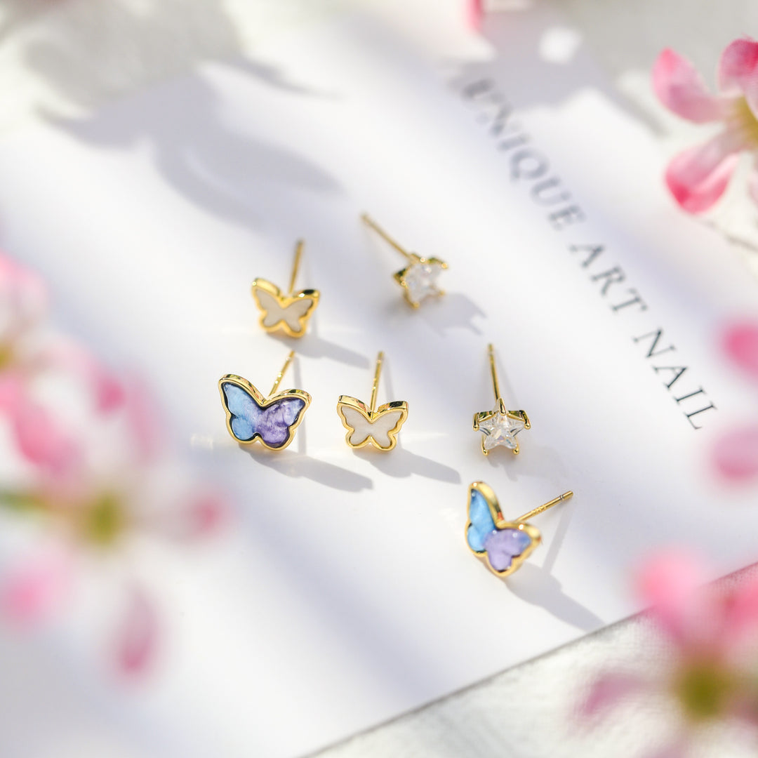 Butterfly Earrings Set