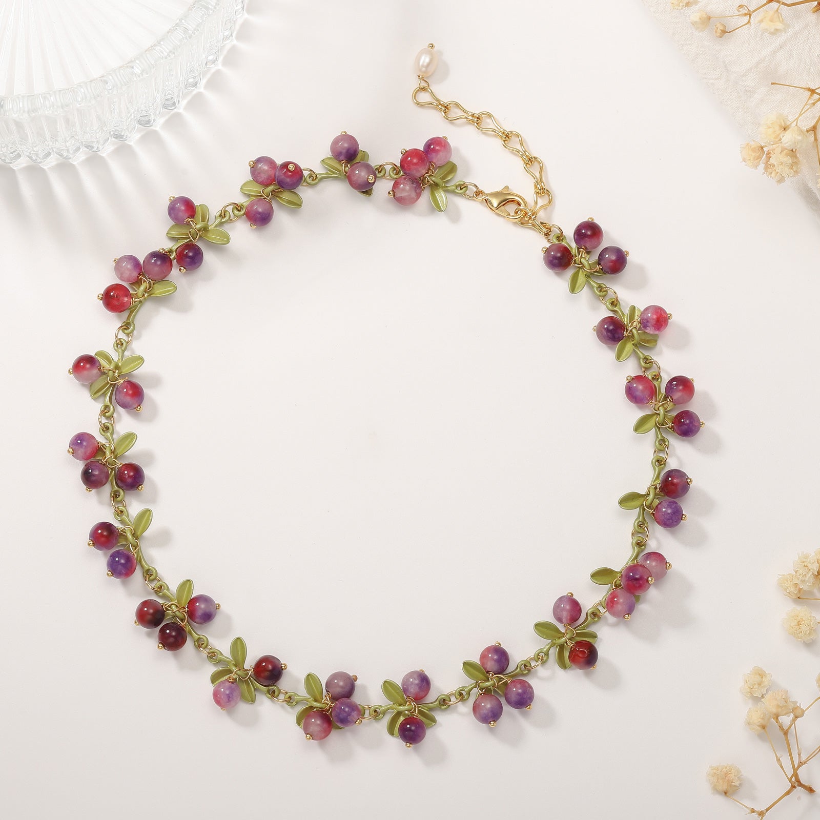 Purple Berry Nature Necklace