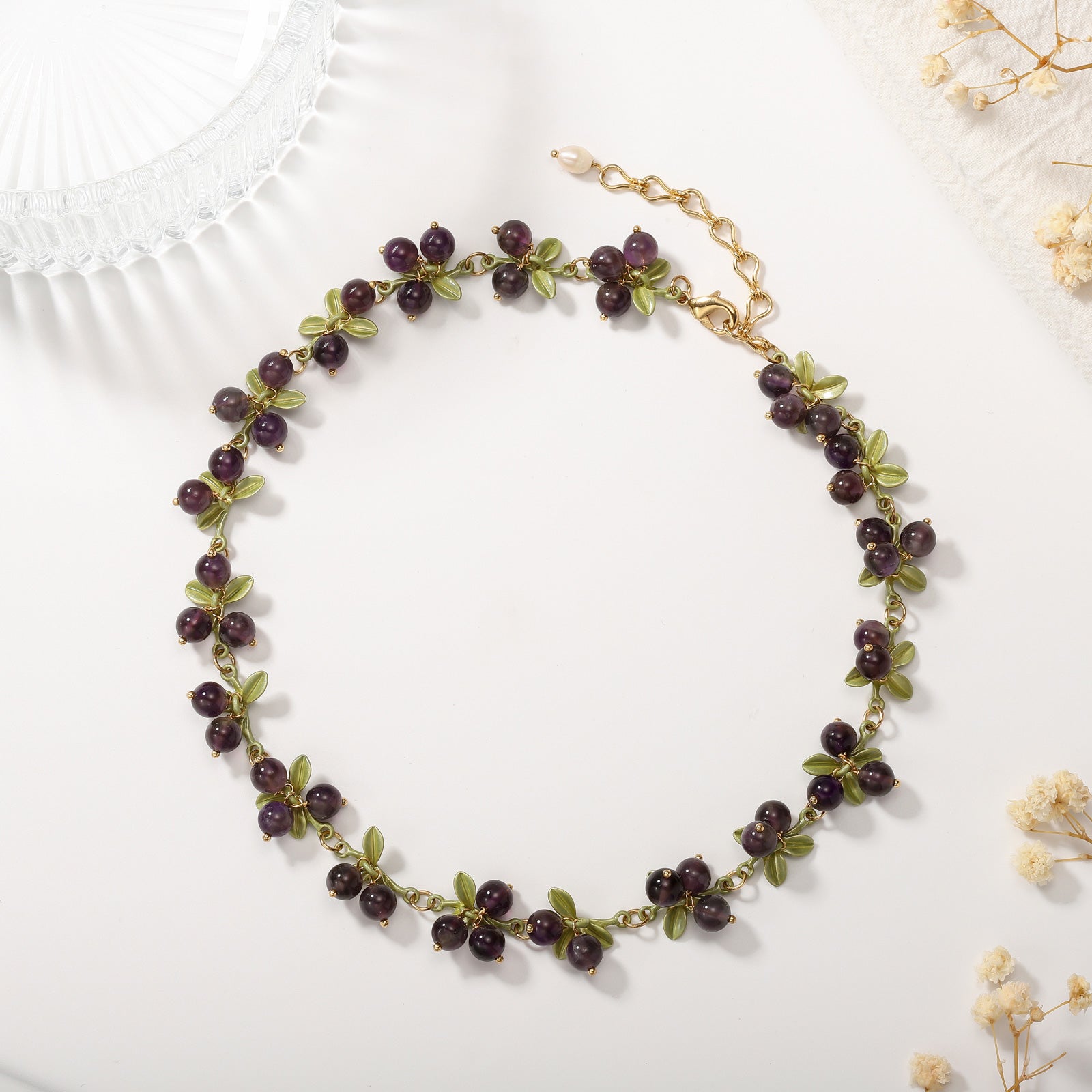 Purple Beautyberry Nature Necklace