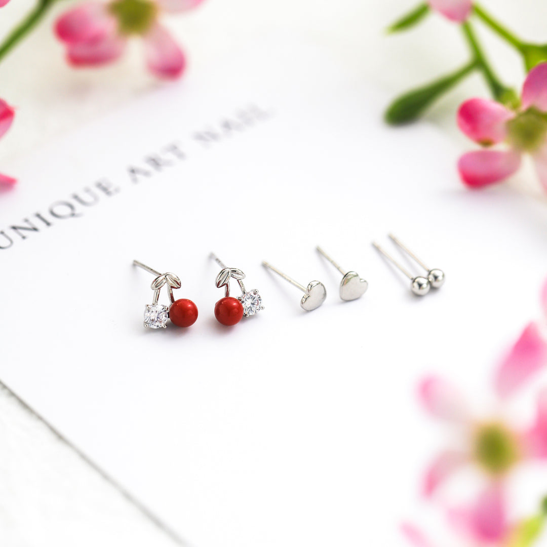 Silver Earrings Set