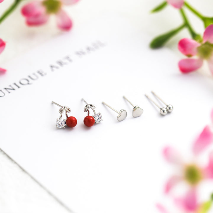 Silver Earrings Set