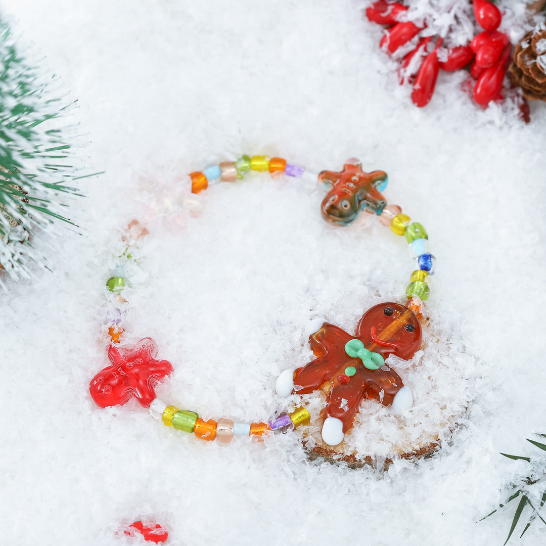 Christmas Gummy Gingerbread Man Candy Bracelet