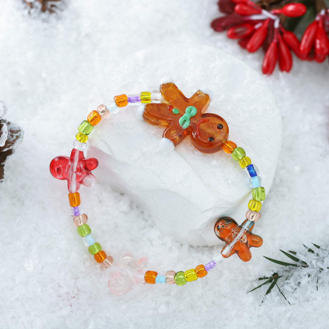 Gummy Gingerbread Man Crystal Bracelet