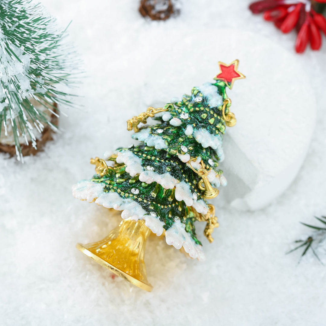 Gummy Bear Winter Christmas Tree Jeweled Trinket Box