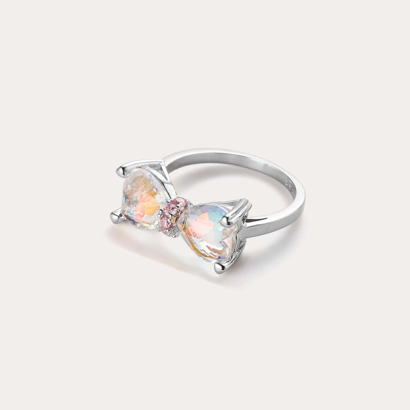 Glass Bow Tie Ring
