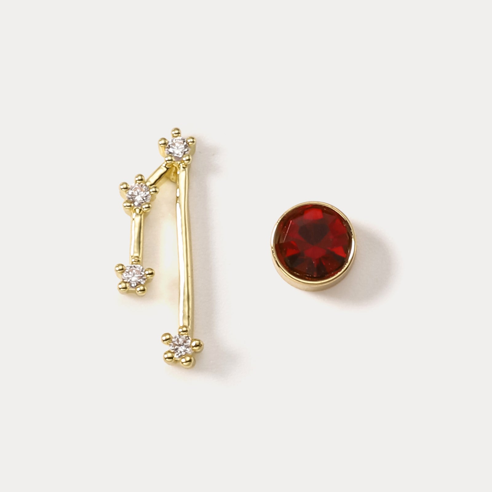 Taurus Constellation Asymmetry Stud Earrings