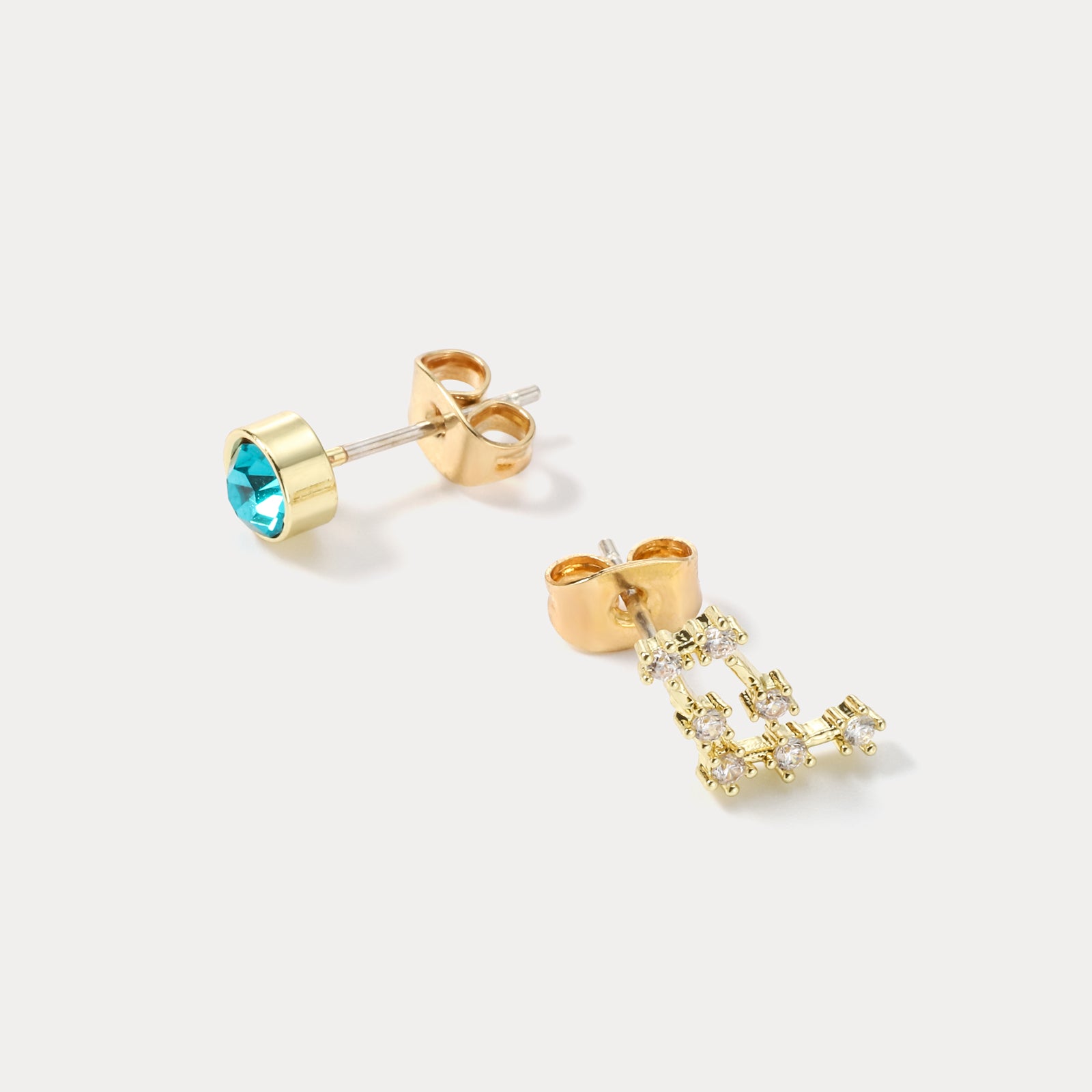 Aquarius Constellation Asymmetry Stud Earrings