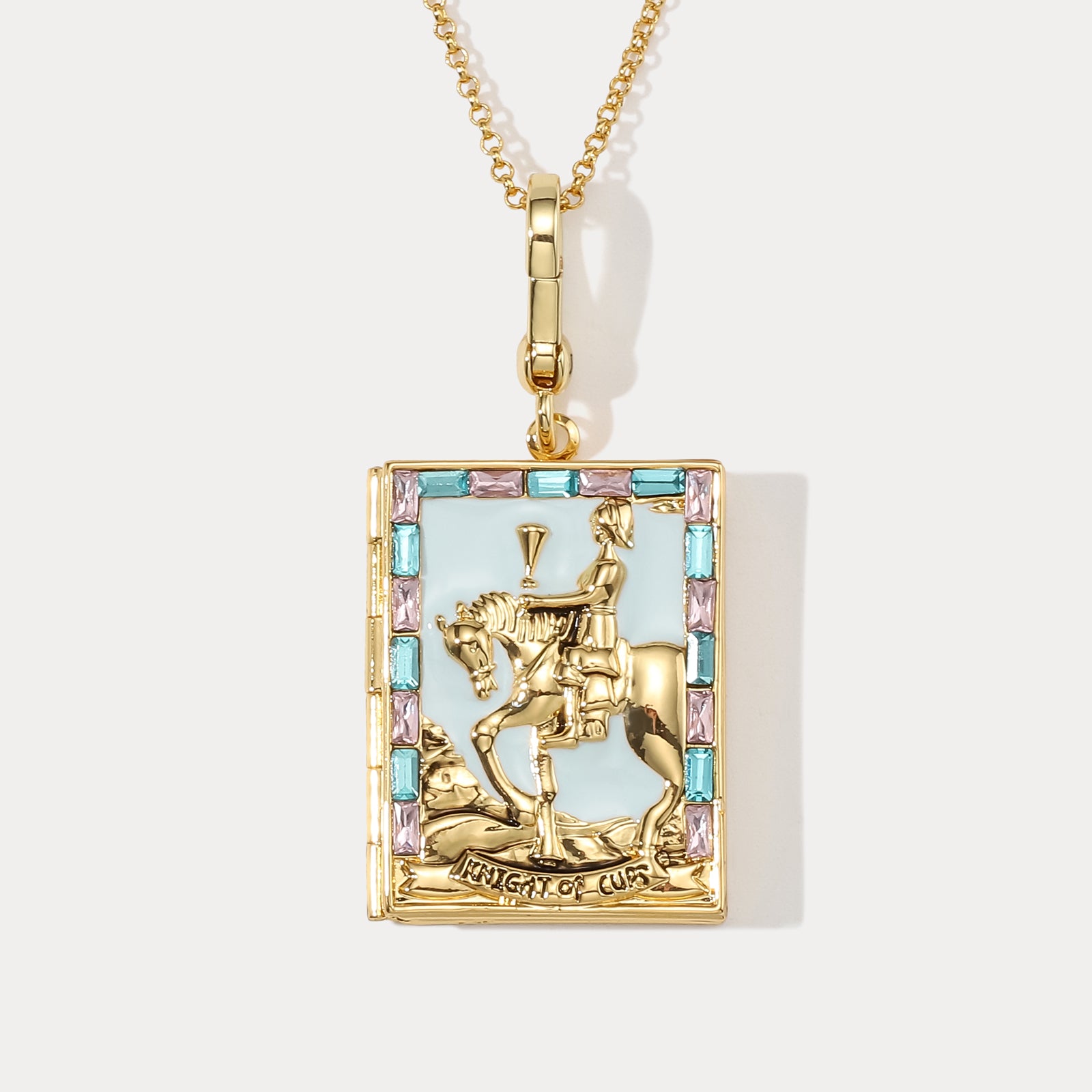Selenichast Tarot Magic Locket Necklace, Tarot Card Jewelry, Spiritual ...