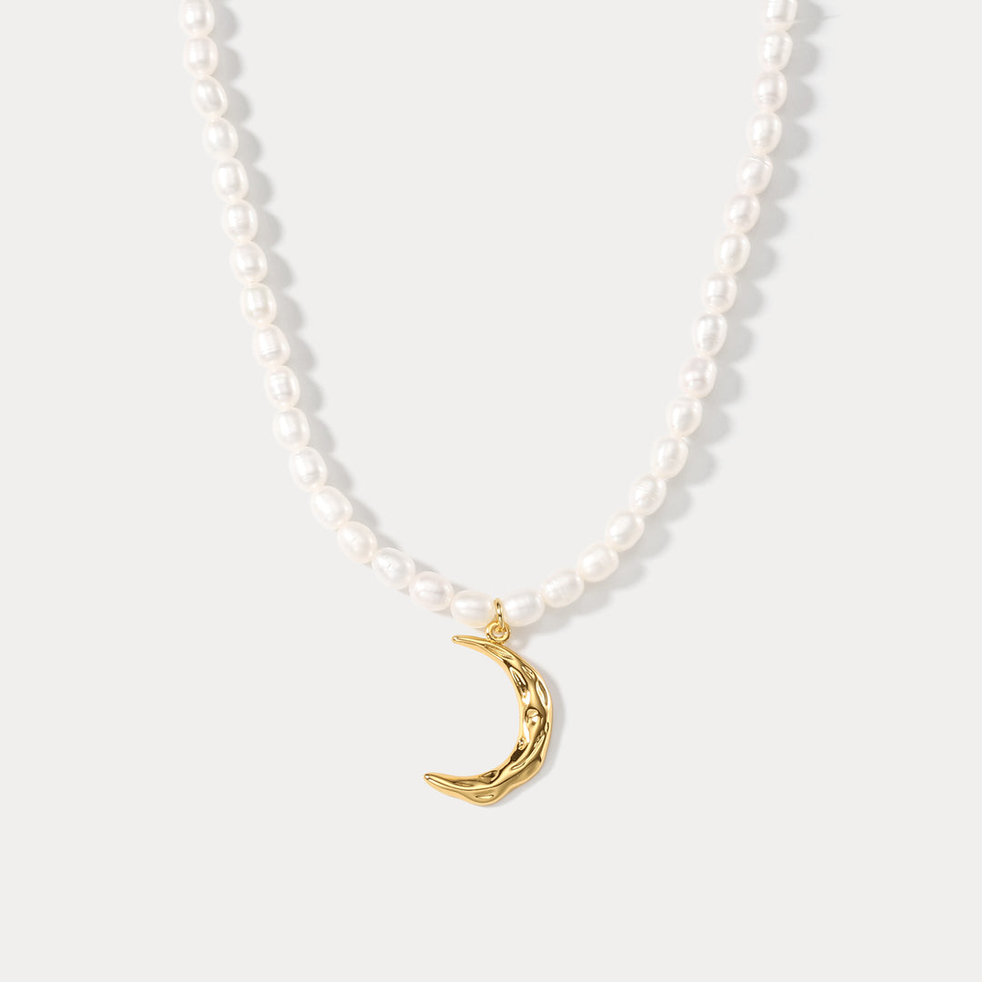 Selenichast Moon Pearl Necklace