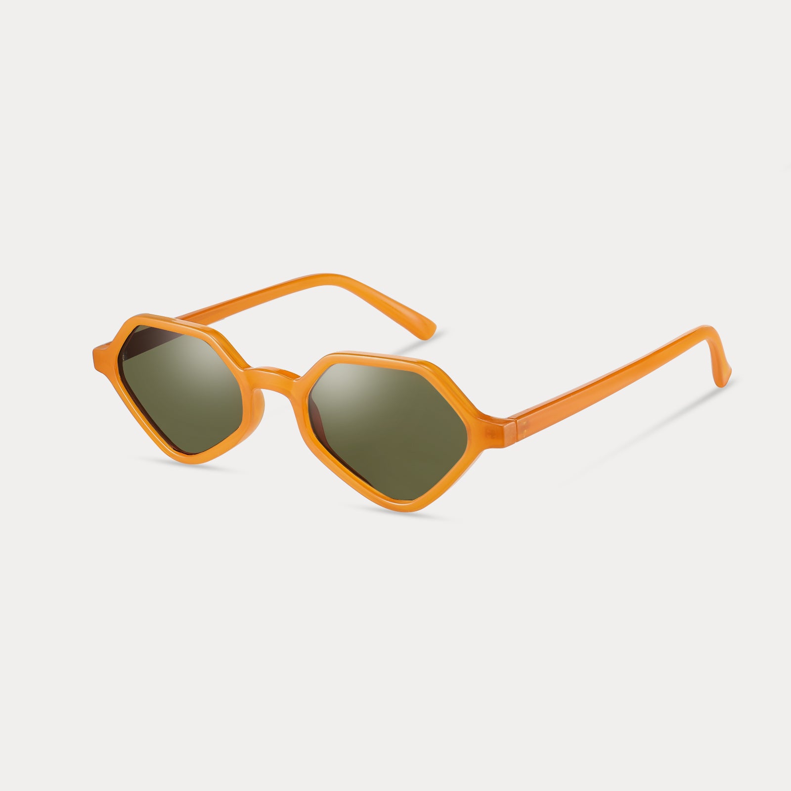 Orange Polygonal Sunglasses