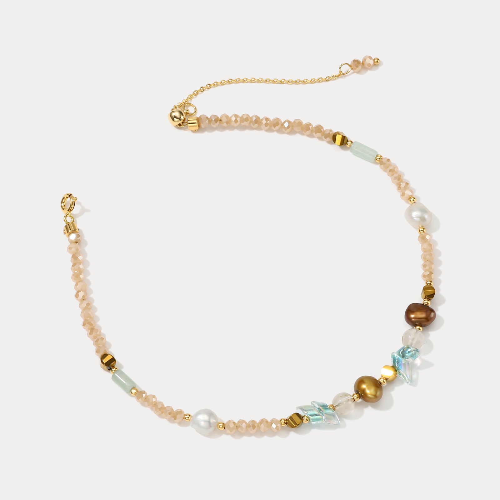 Dainty Stone Beaded Anklet