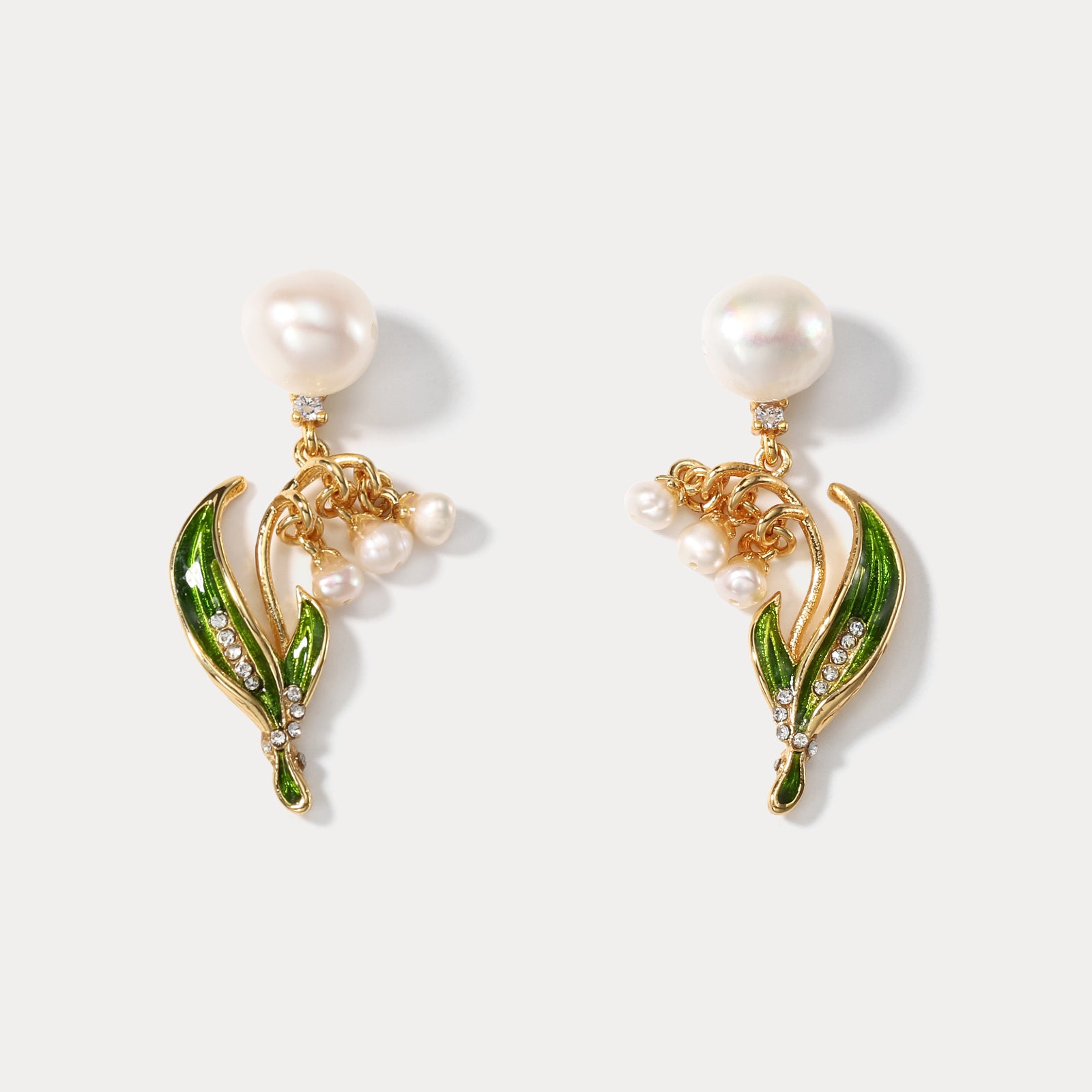 Selenichast Lily of the Valley Flower Earrings