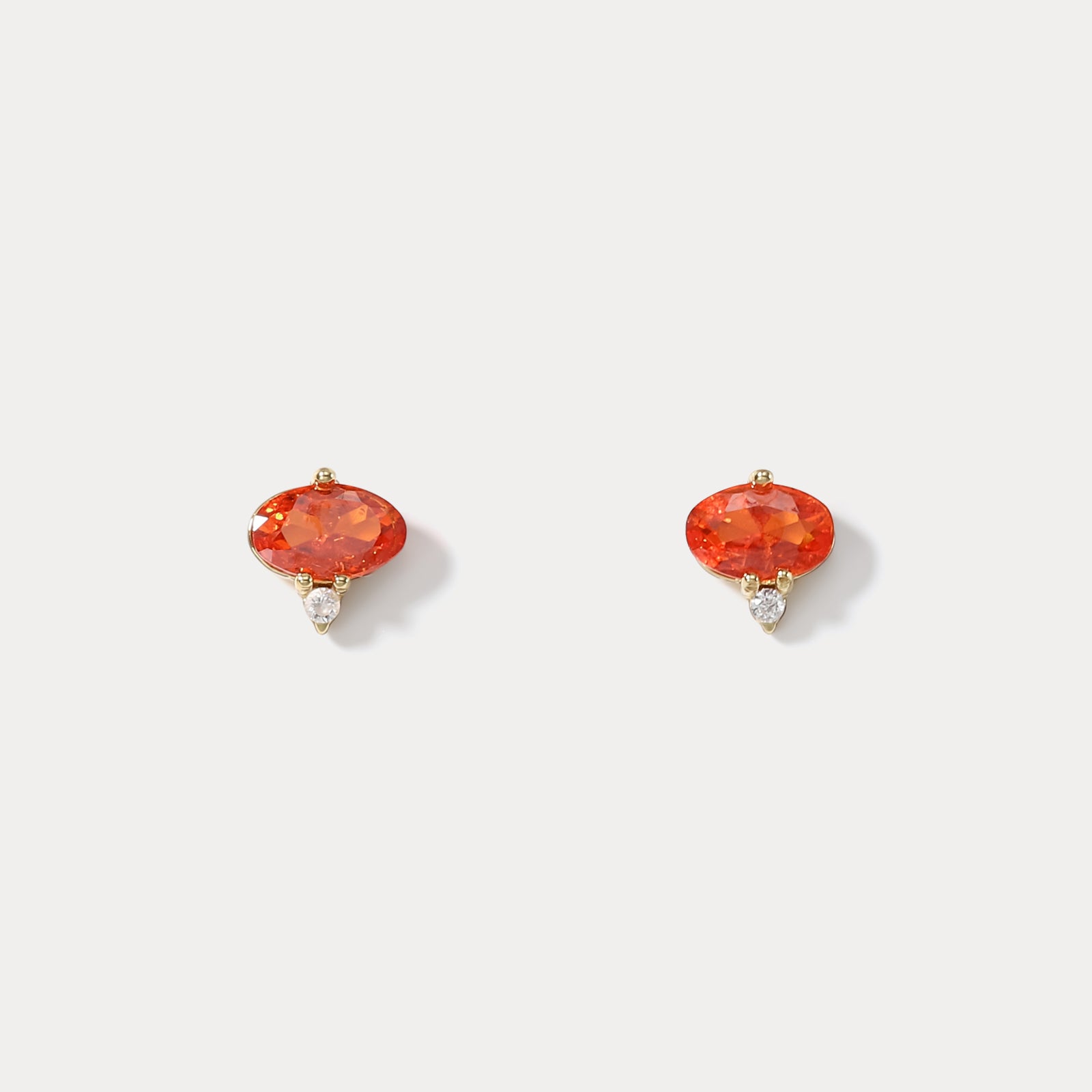 Orange Fruit Gold Earrings Set