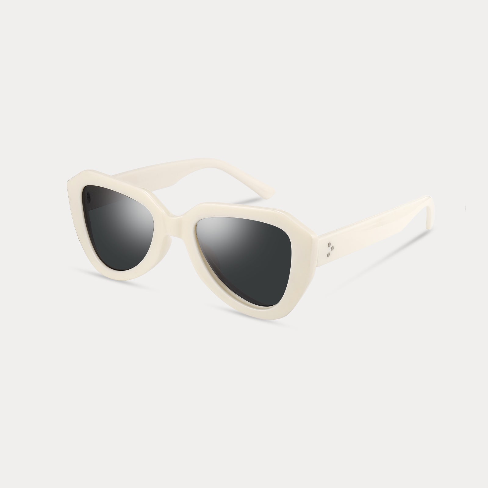 White Irregular UV Protection Sunglasses