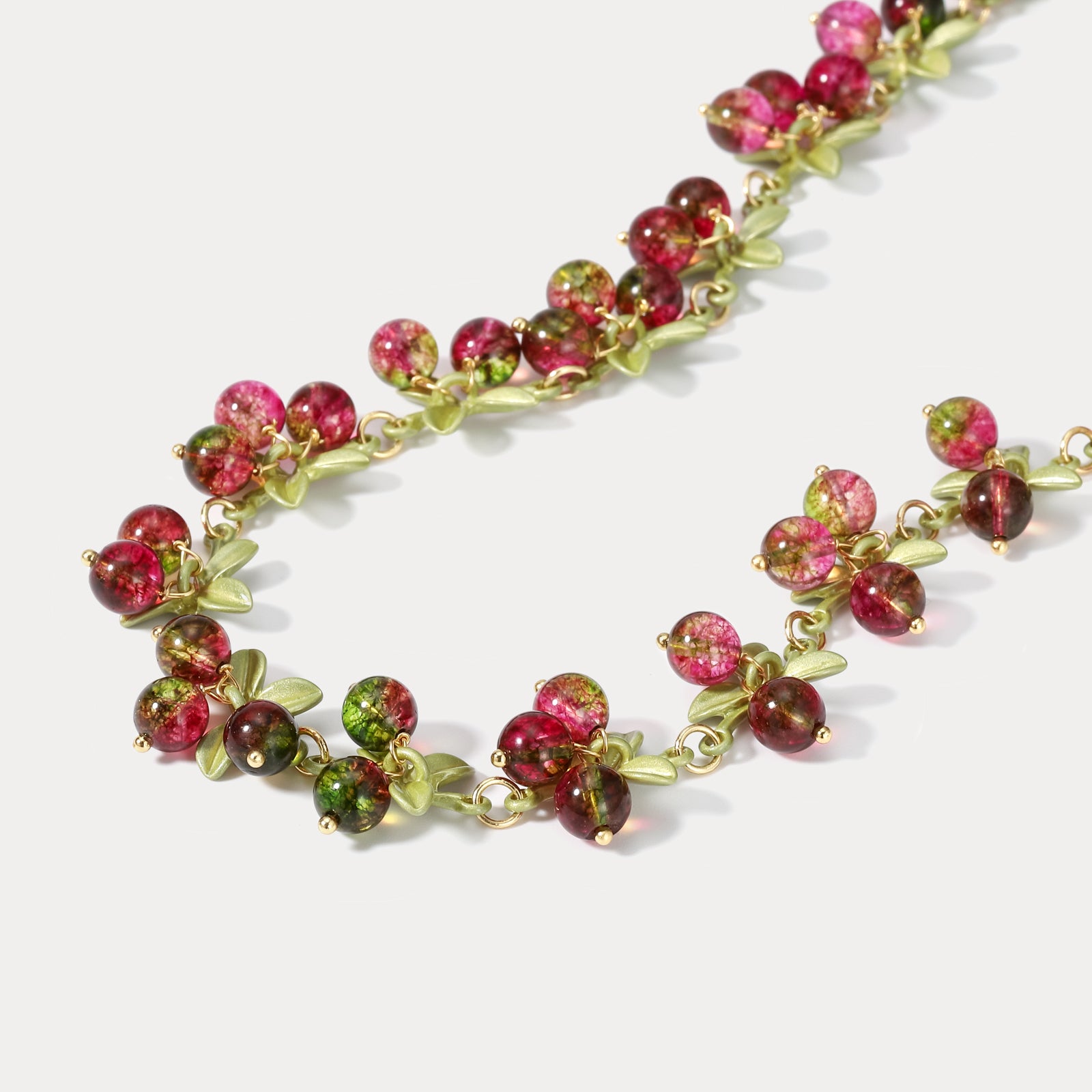 Green Cranberry Necklace