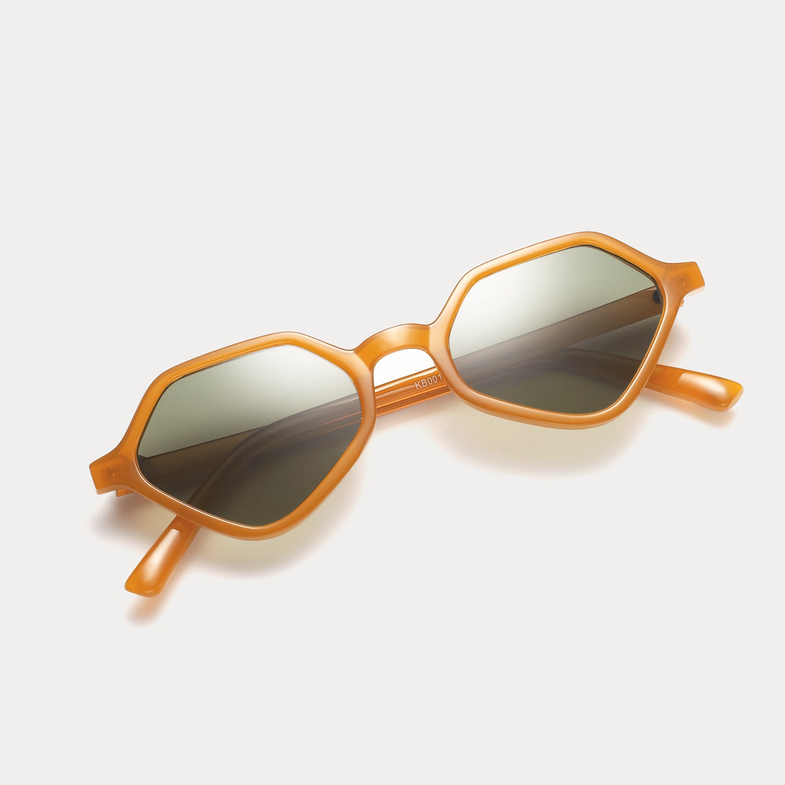 Orange UV Protection Polygonal Sunglasses