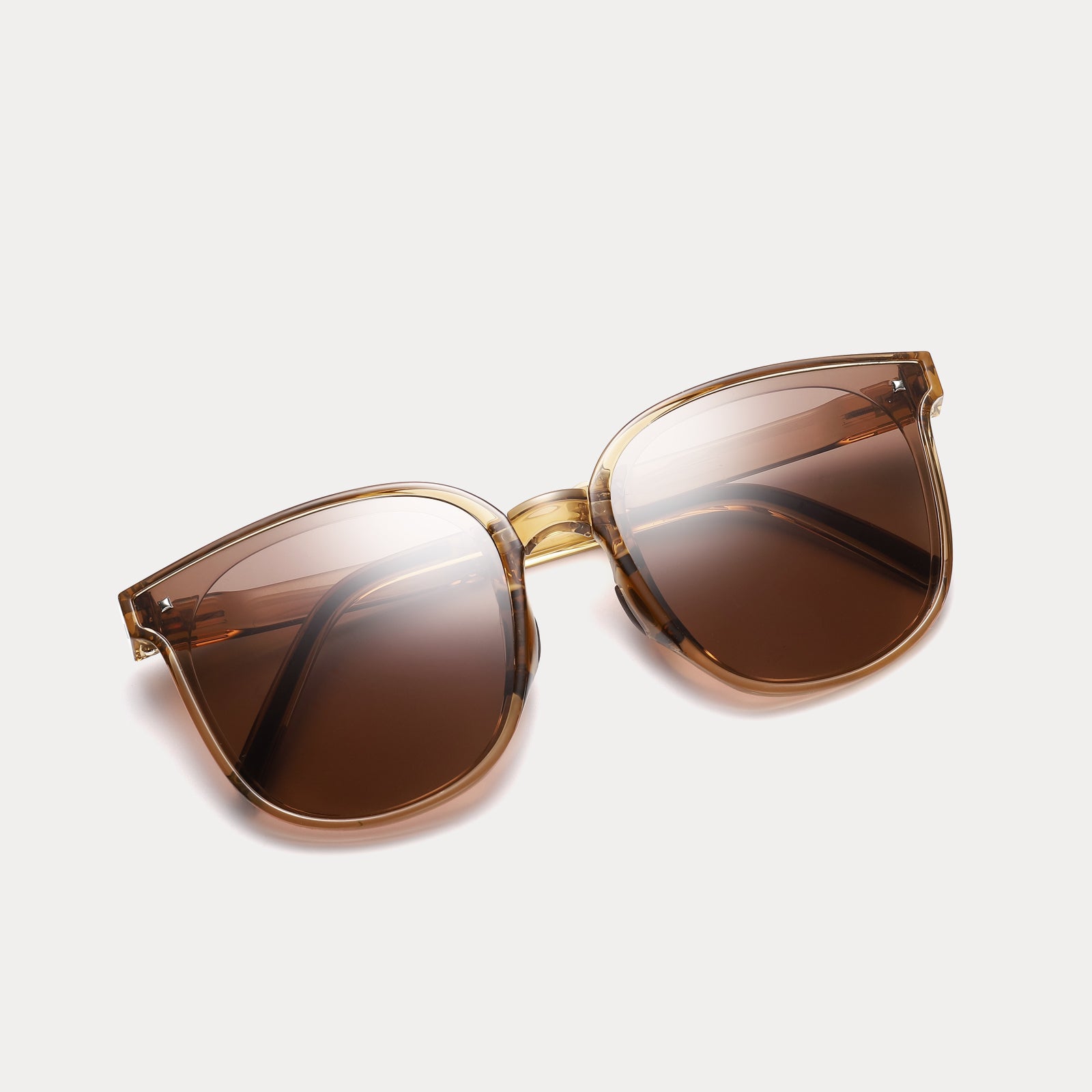 Brown Folding Women's Sunglasses