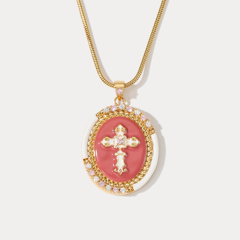 Selenichast Spirituality Cross Necklace