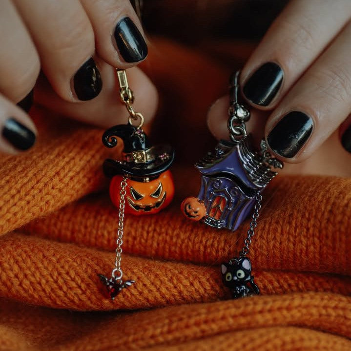 Halloween Black Cat Locket Necklace