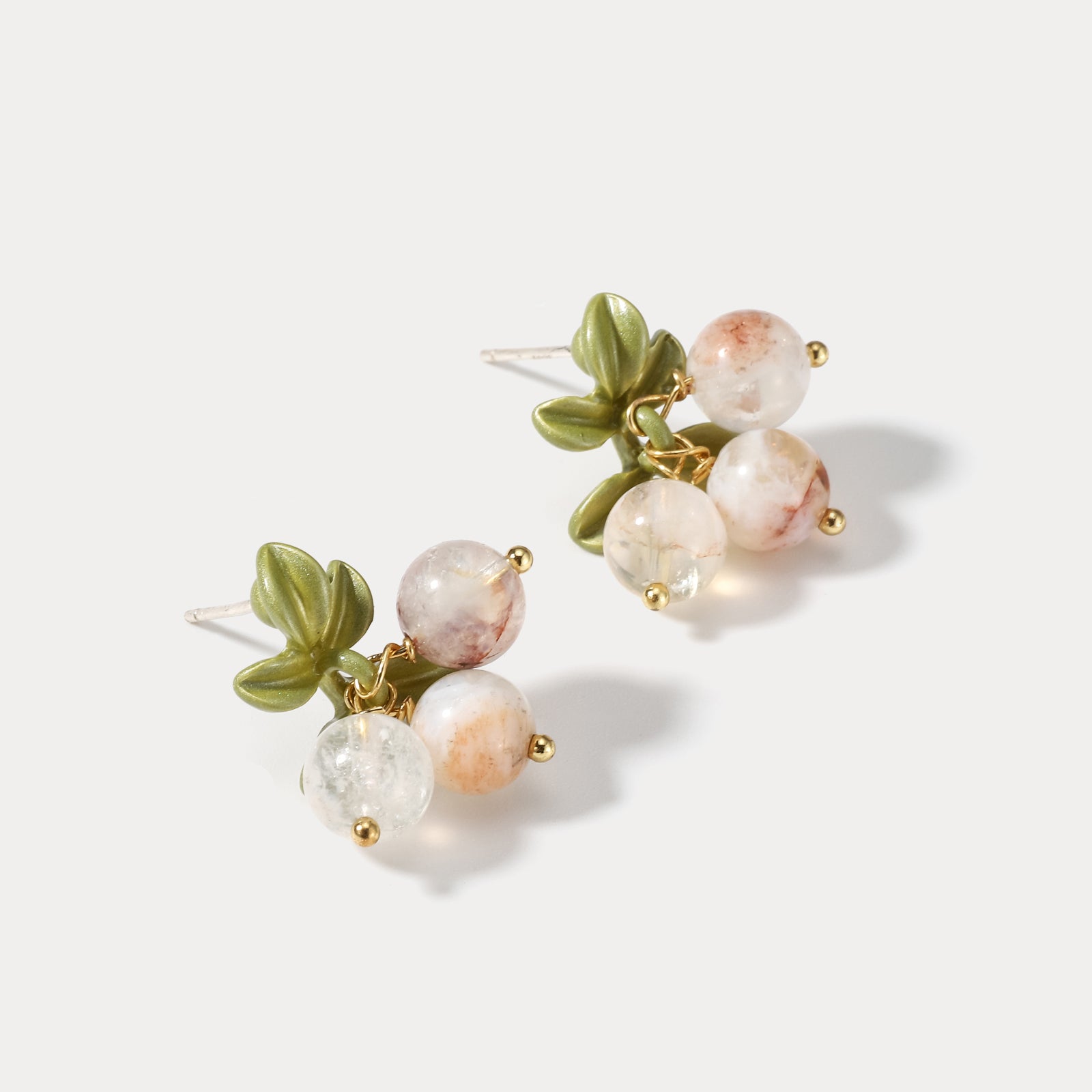 Gooseberry Stud Glass Earrings