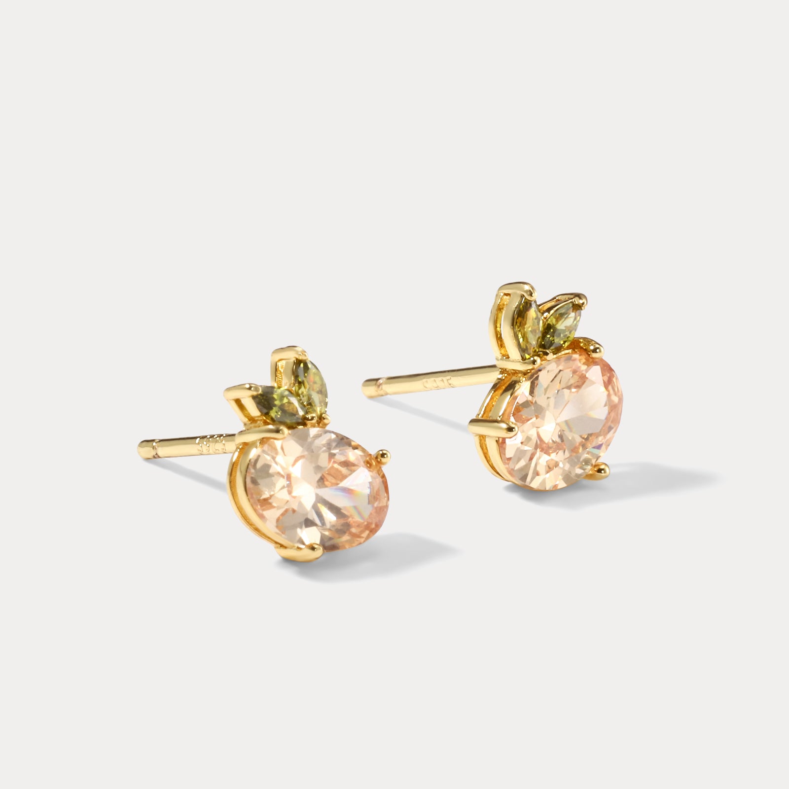 Peach Fruit Stud Funky Earrings Set