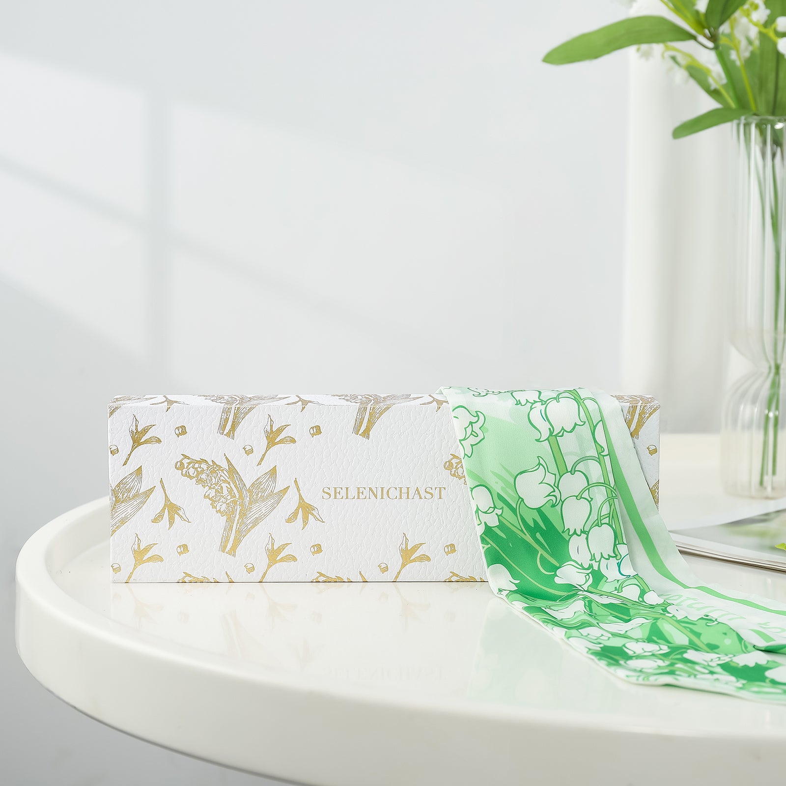 Lily of The Valley Scarf Gift Accessories Box