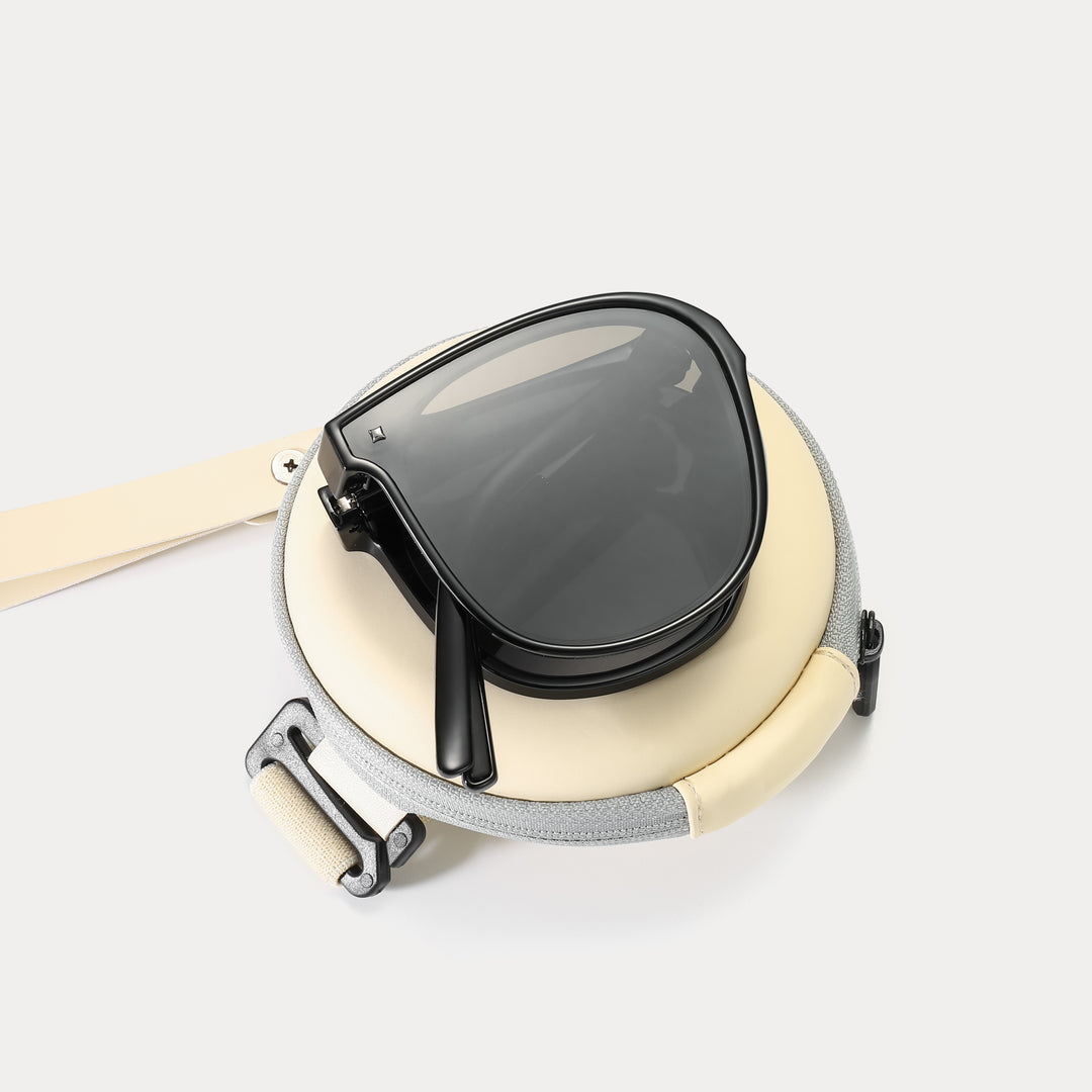 Black Folding Sunglasses for Driving