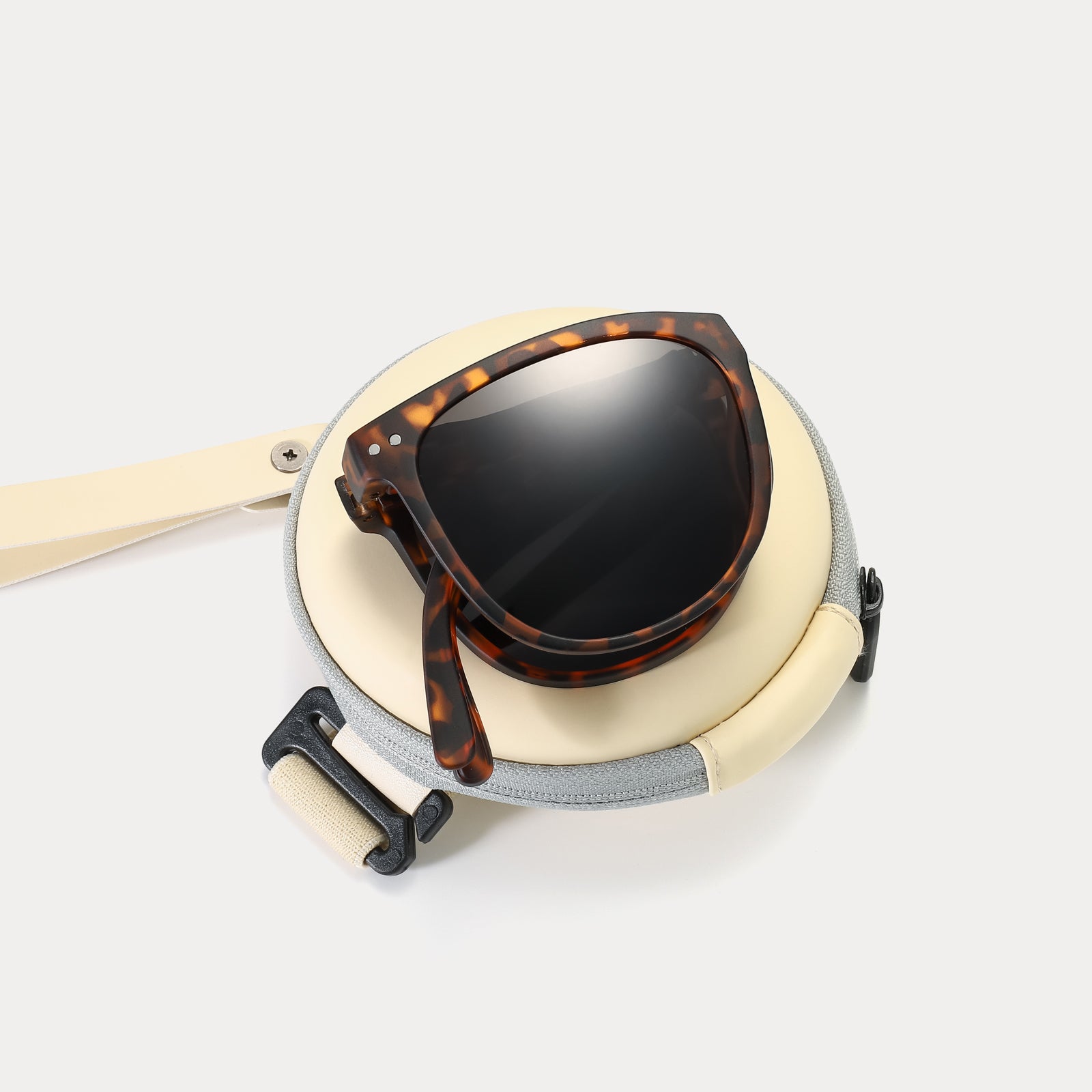 Tortoiseshell Folding Wayfarer Sunglasses