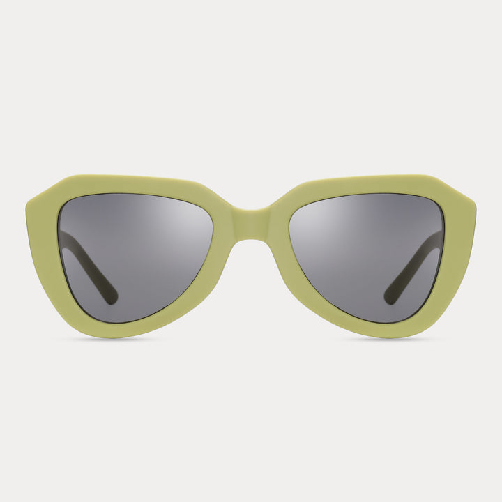 Green Irregular Trendy Sunglasses