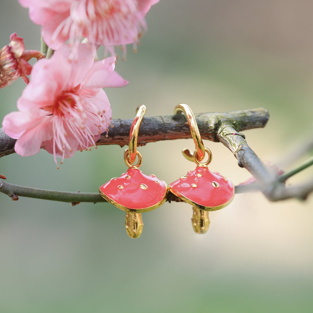 Mushroom Spring Earrings