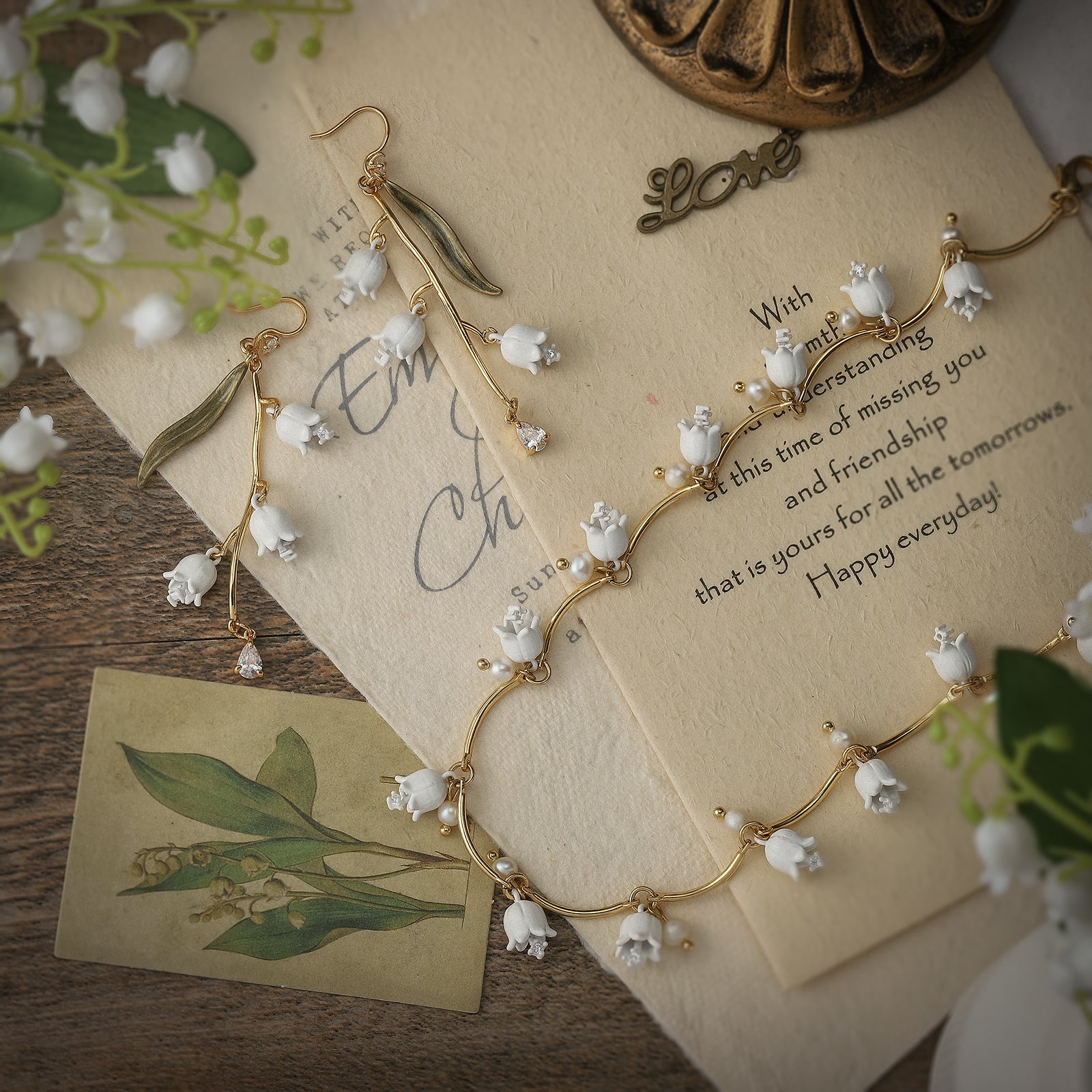 Lily Of The Valley Jewelry Set