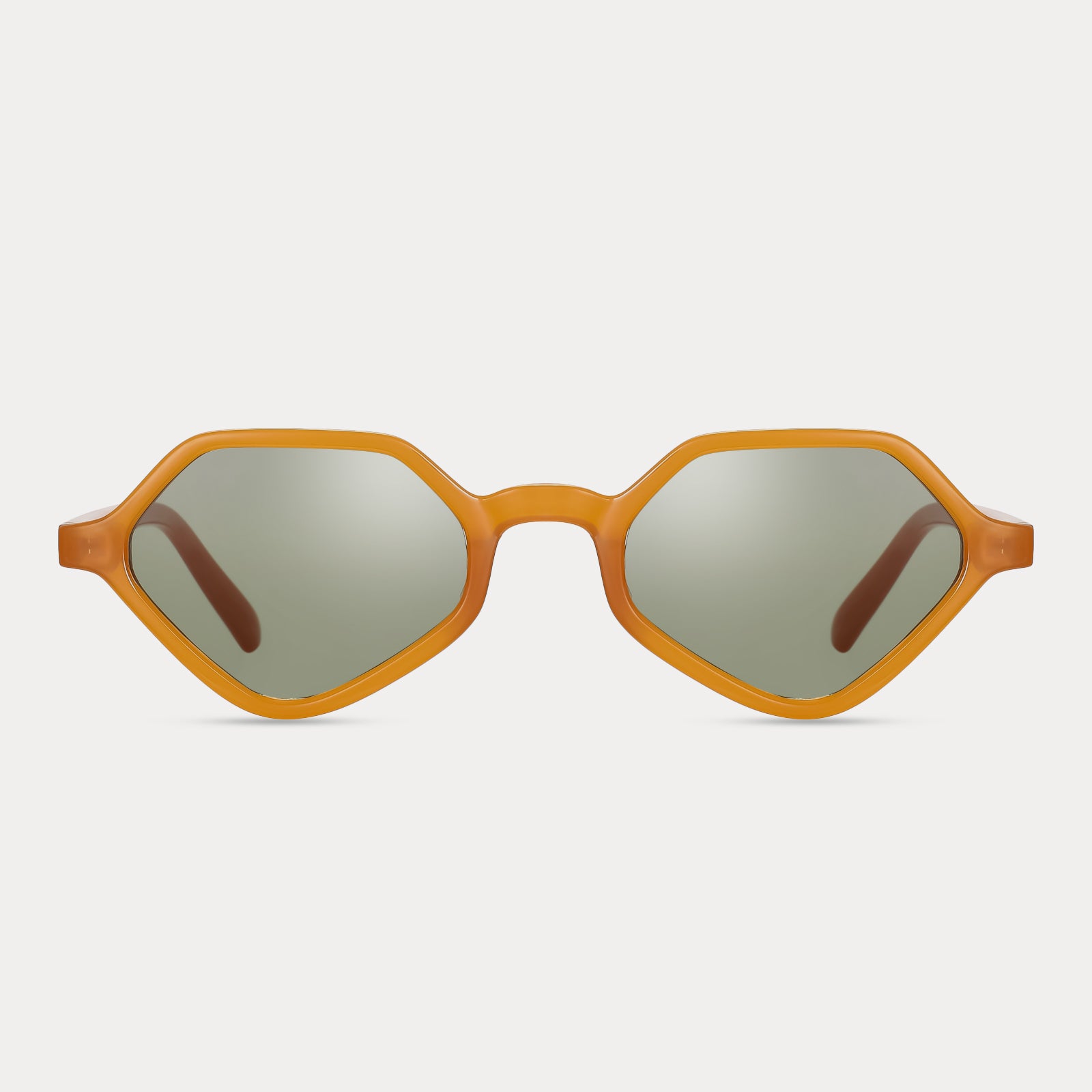 Orange Chic Polygonal Sunglasses