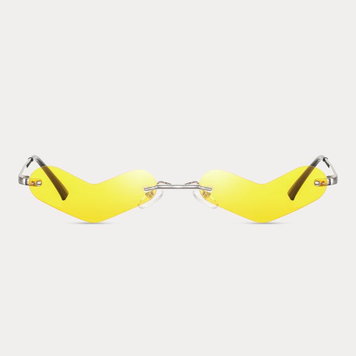 Yellow Heart Sunglasses For Women