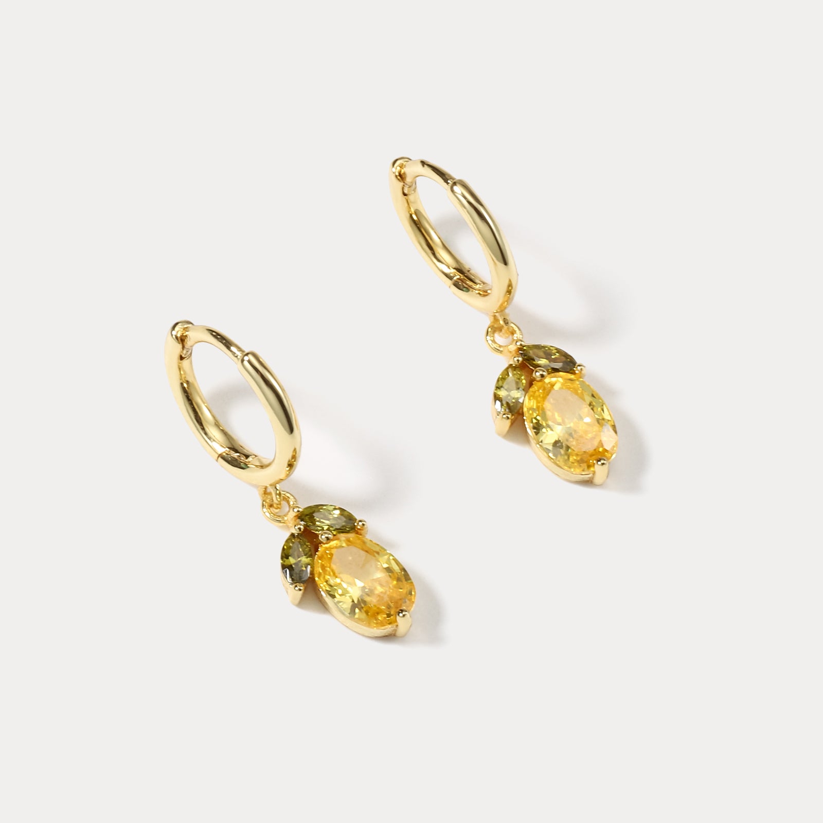 Pineapple Fruit Diamond Earrings Set