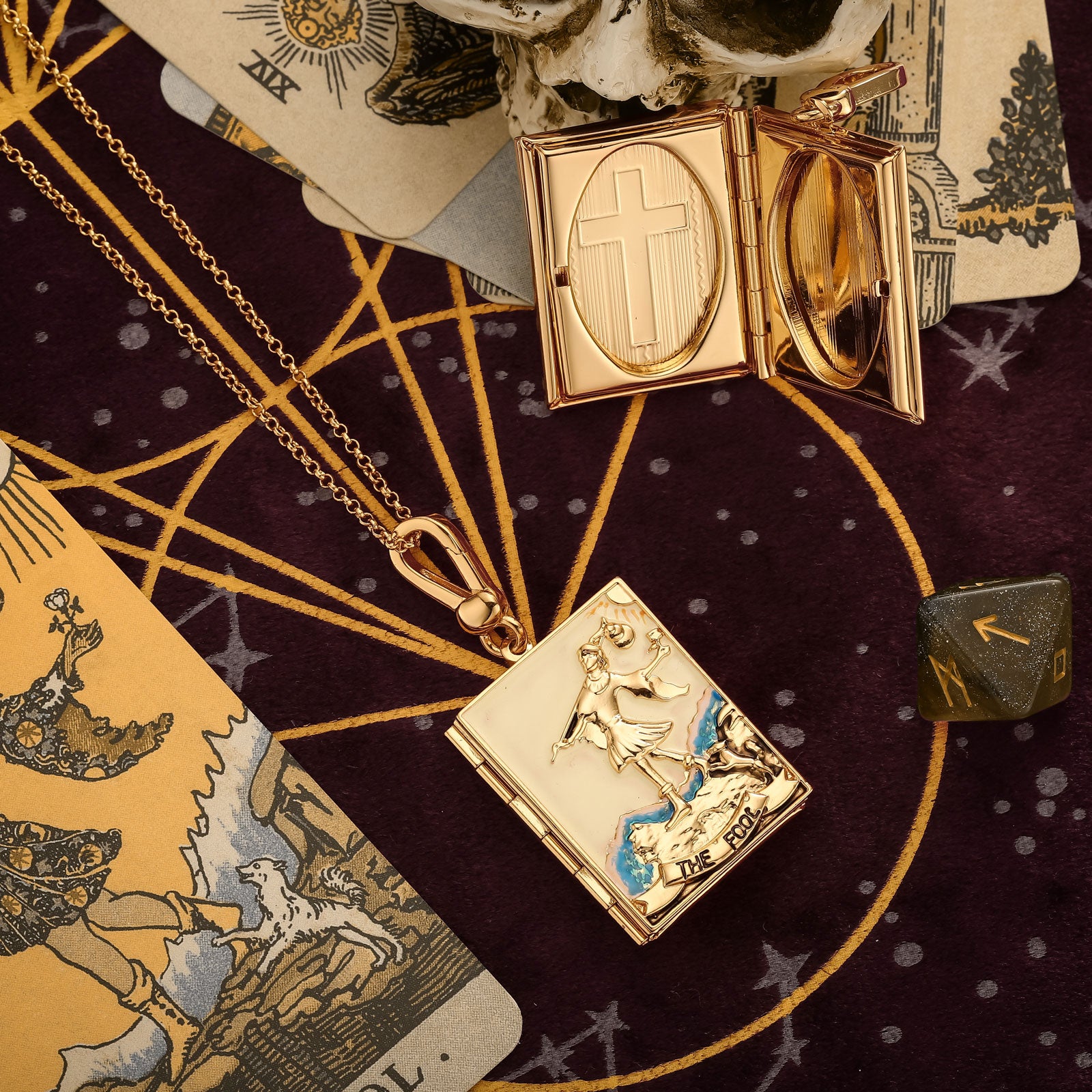The Fool Tarot Magic Locket Necklace