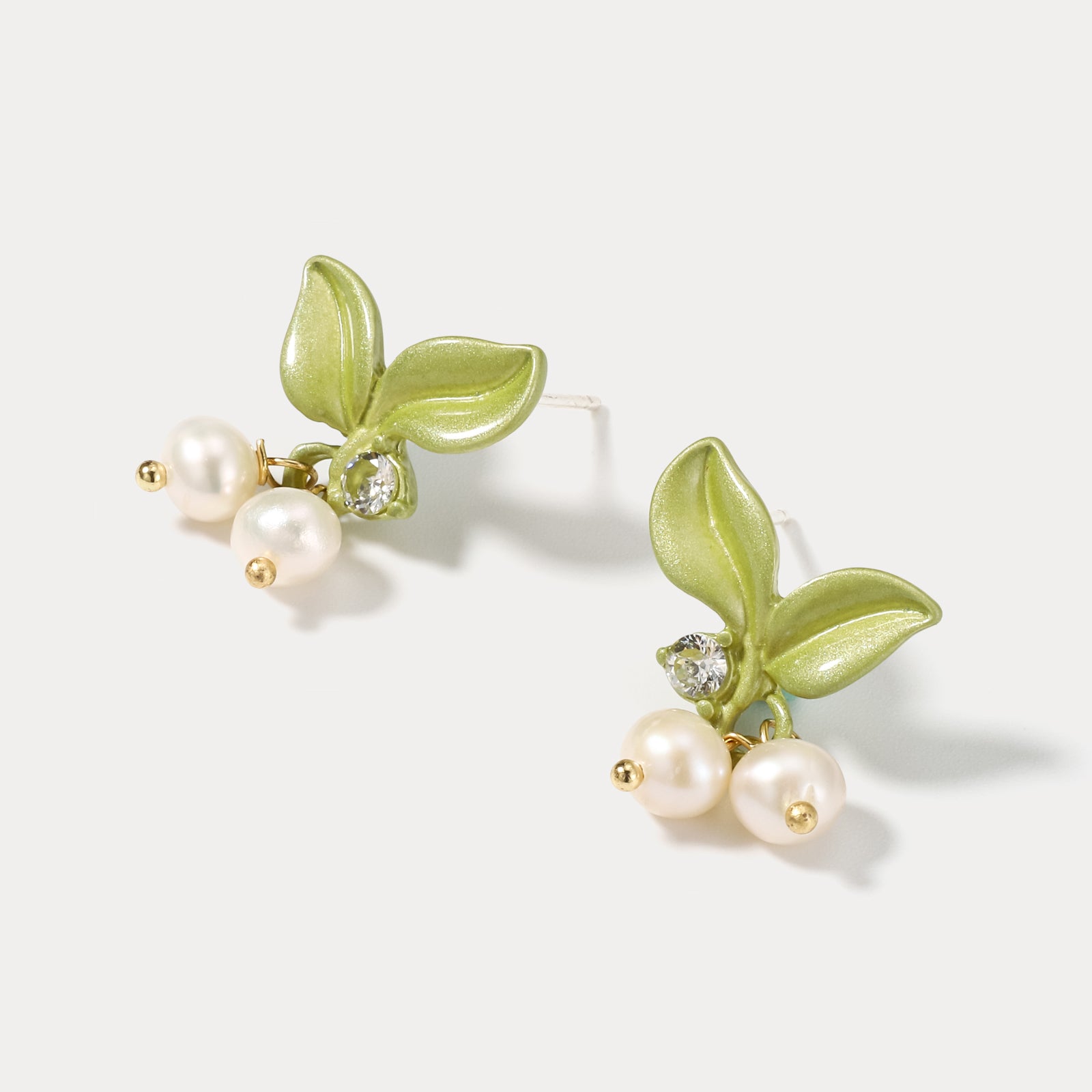 Lily Of The Valley Vintage Stud Earrings