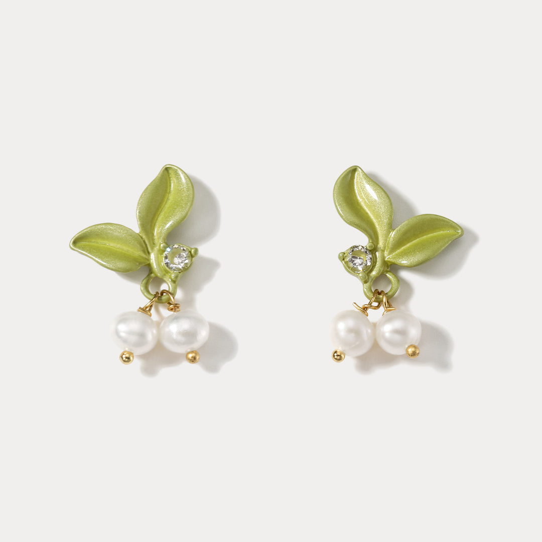 Selenichast Lily Of The Valley Stud Earrings