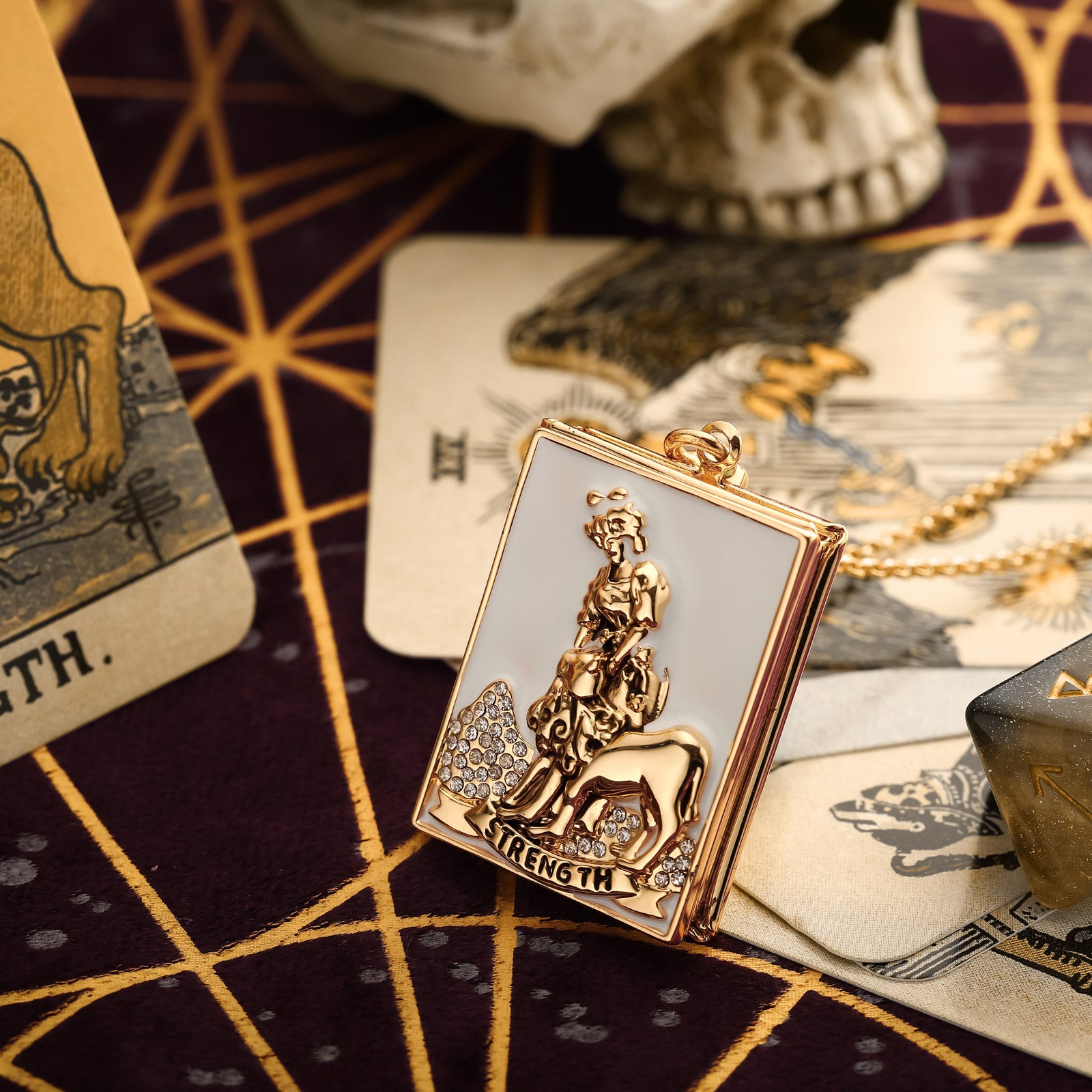 Selenichast Tarot Magic Locket Necklace, Tarot Card Jewelry, Spiritual ...