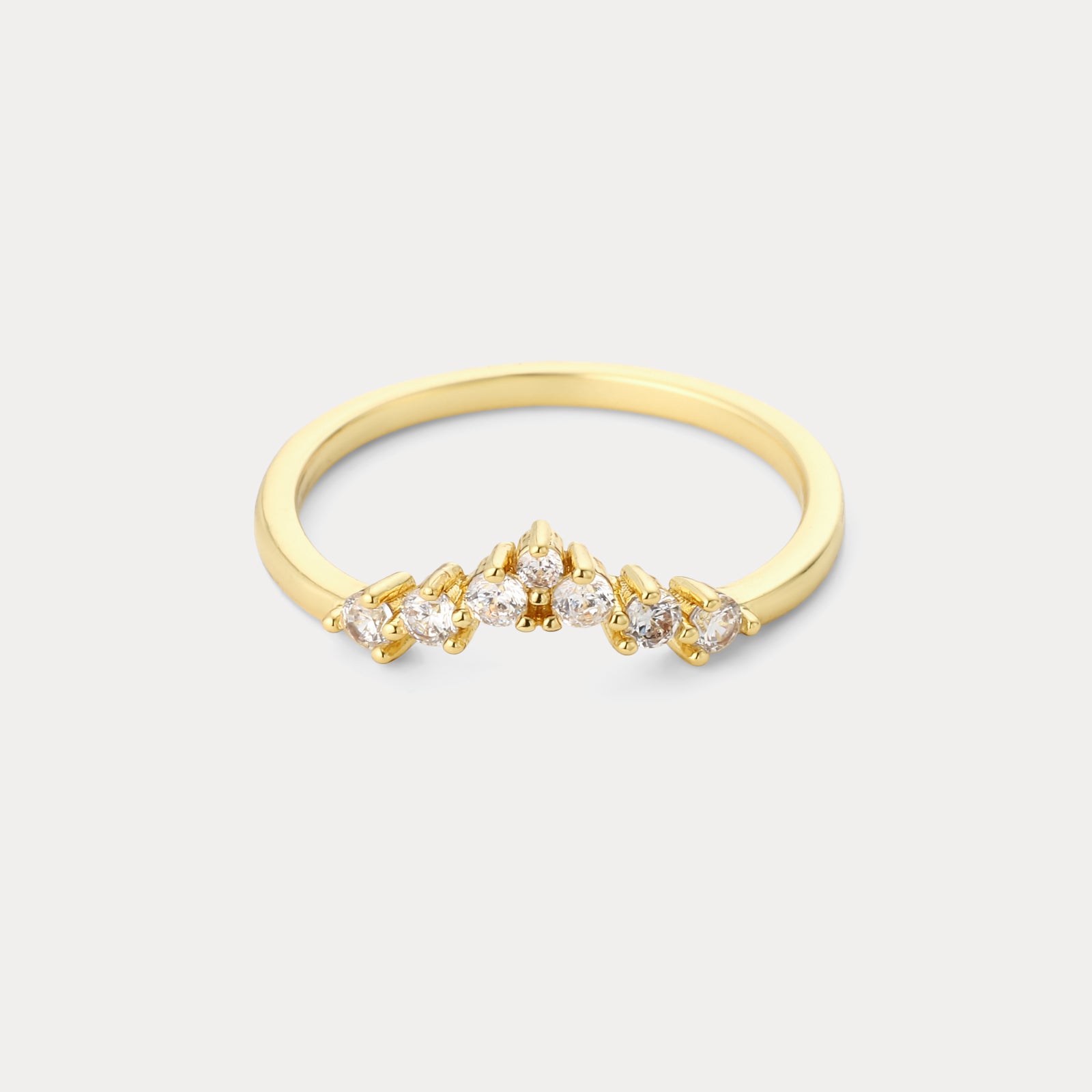 Crown Diamond Wedding Ring