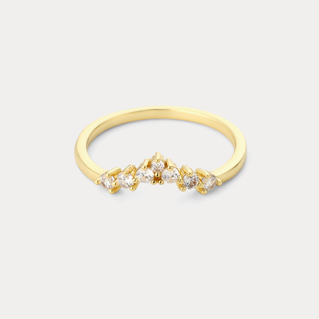 Crown Diamond Wedding Ring