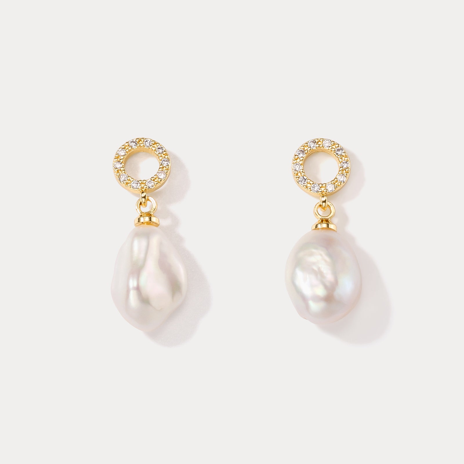 Selenichast Vintage Baroque Pearl Earrings