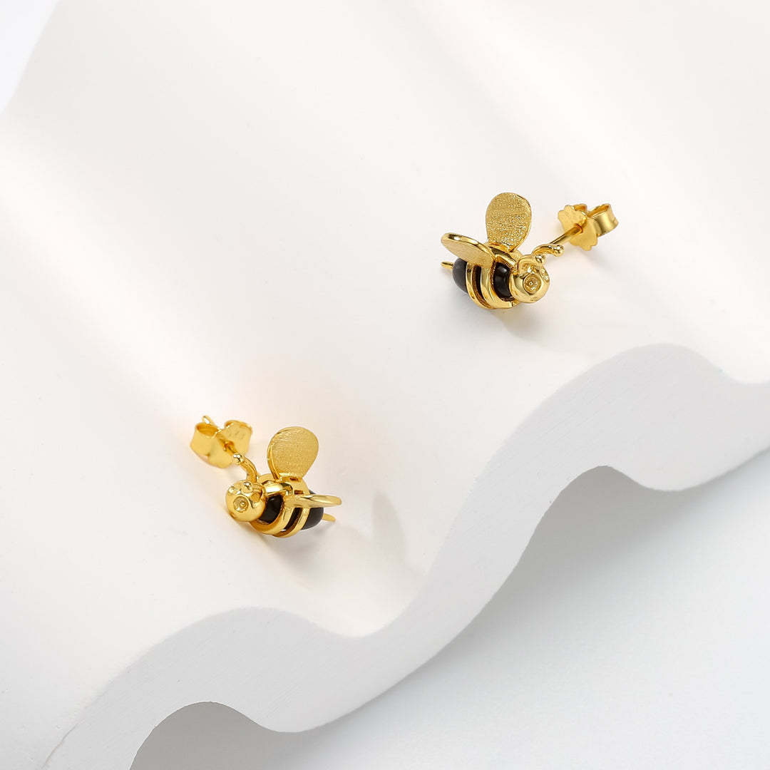 Honey Bee Stud Earrings for Woman