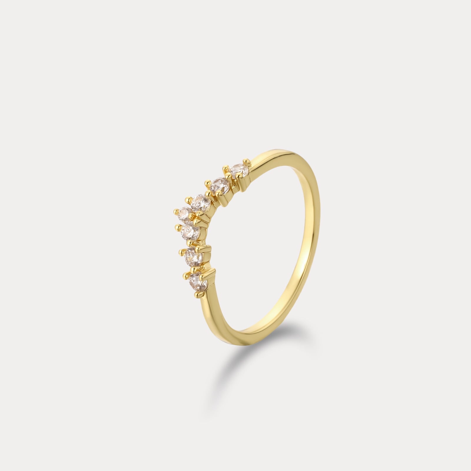 Crown Diamond Engagement Ring