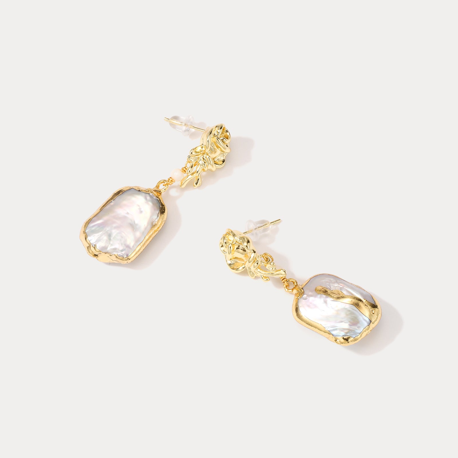 Rose Baroque Pearl Natural Earrings