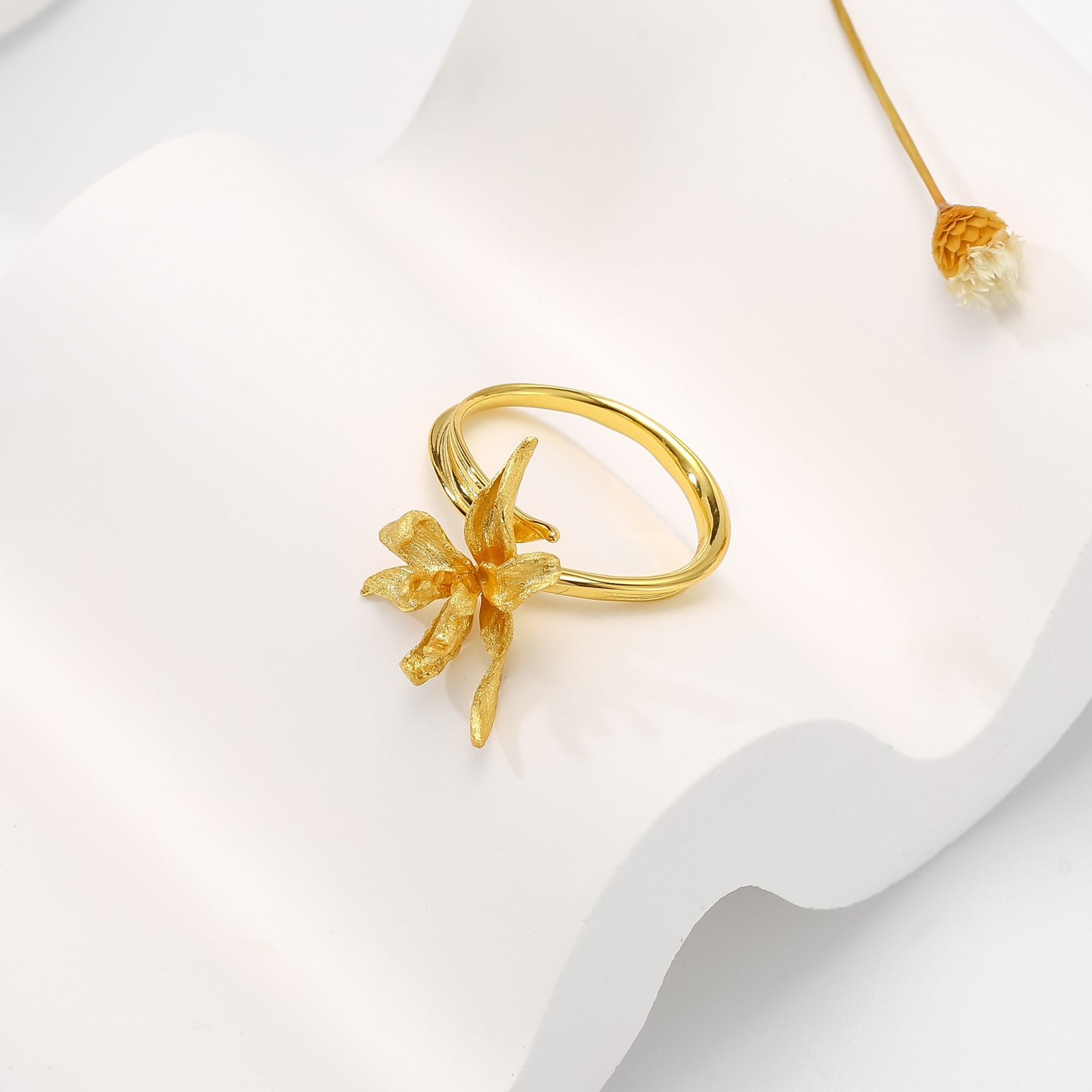 Iris Flower Ring Gift for Woman