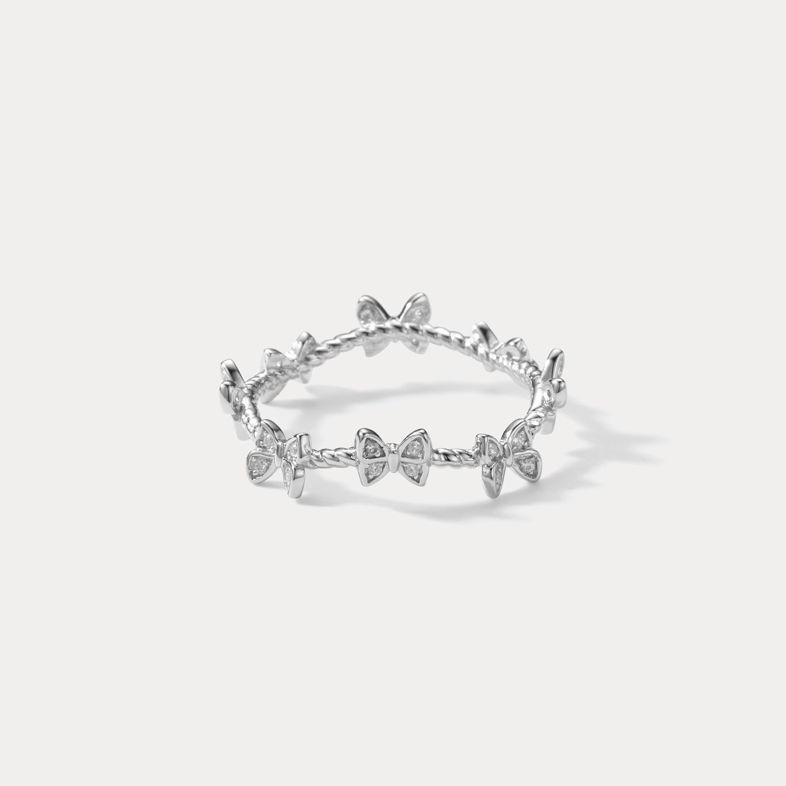 Butterfly Diamond Rope Ring
