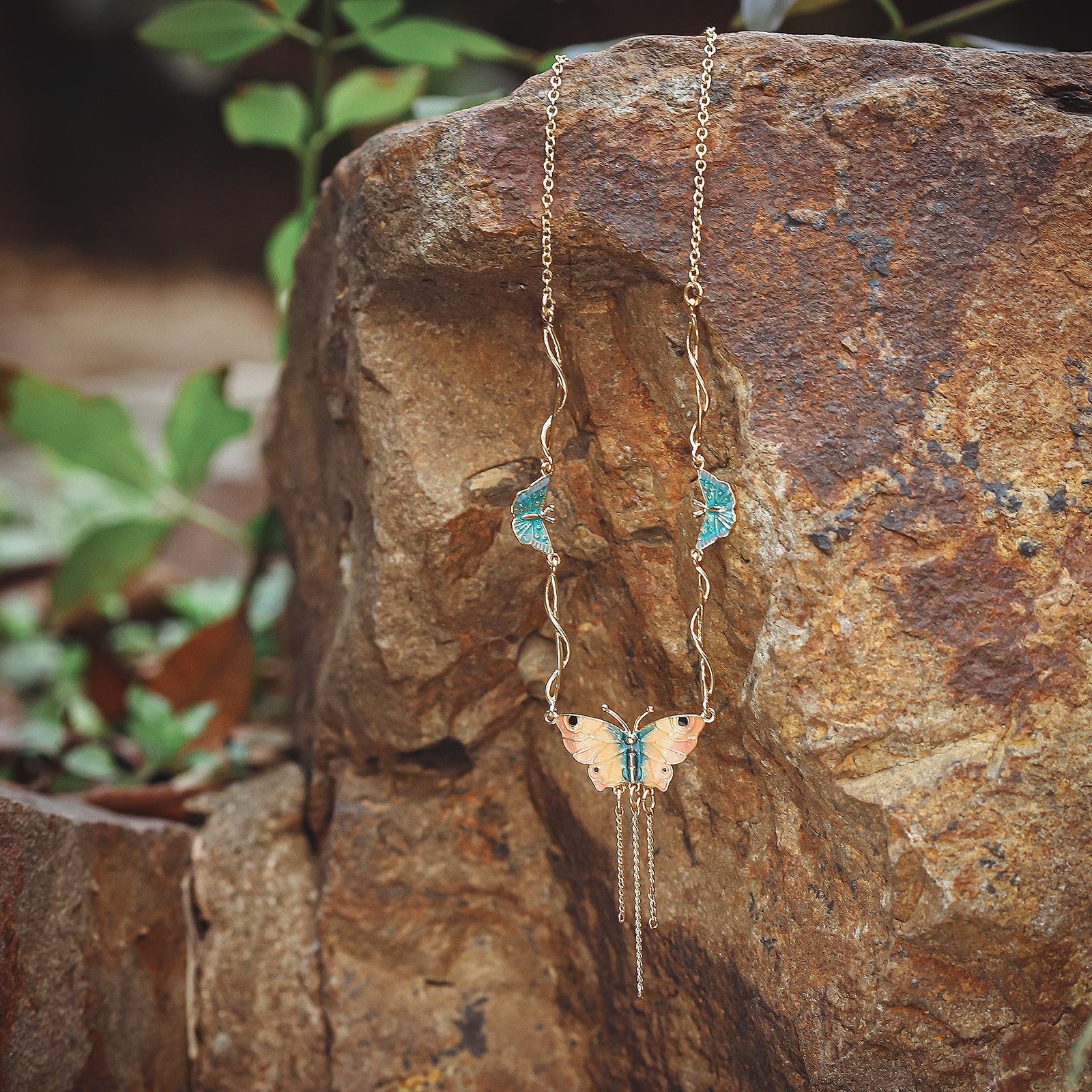 Tassel Garden Butterfly Necklace